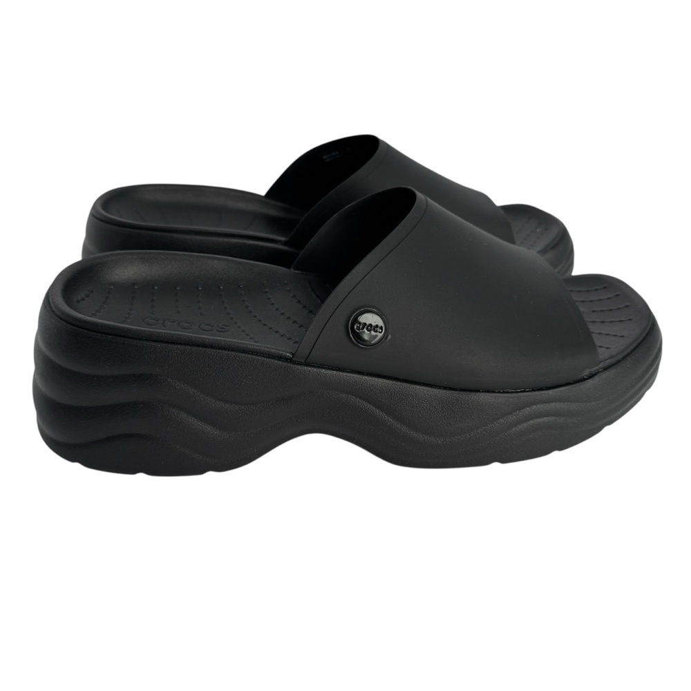 Crocs Skyline Chunky Platform Slide Sandal Womens 10 Black Y2K Bratz Waterproof